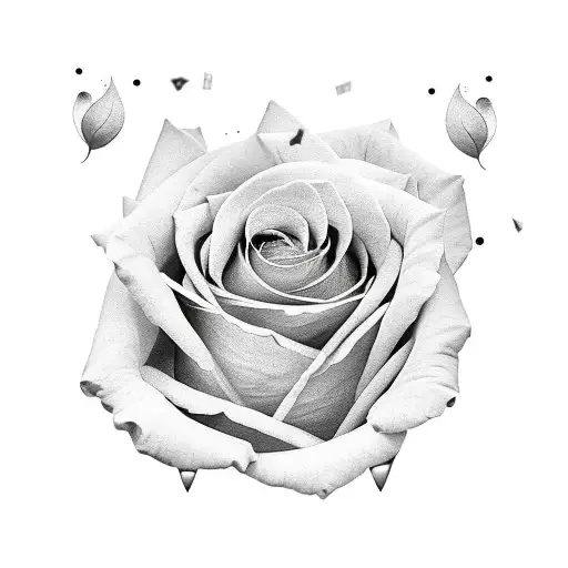 Rose Sleeve Tattoo With Petals Falling Down The Arm