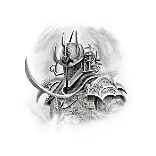 A Realistic Portrait Of Chaos Knight With Intricate Details