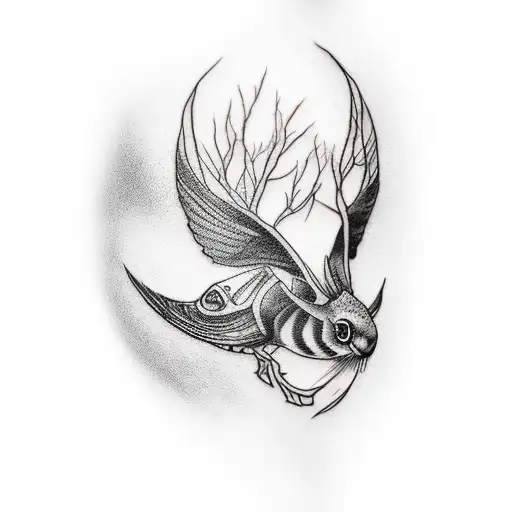 Thigh Sleeve With Nature And Animals