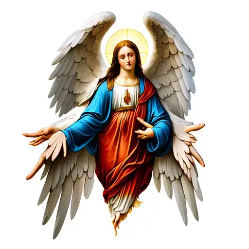 Holy Mary With Wings Spread