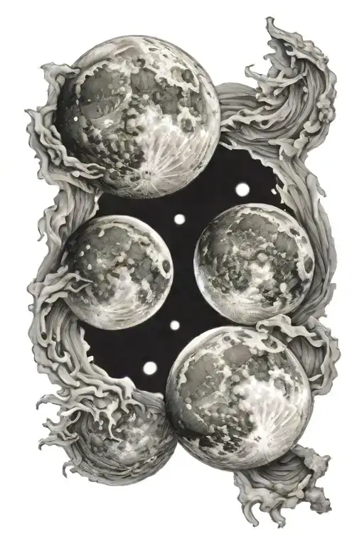 Moon Merging Together