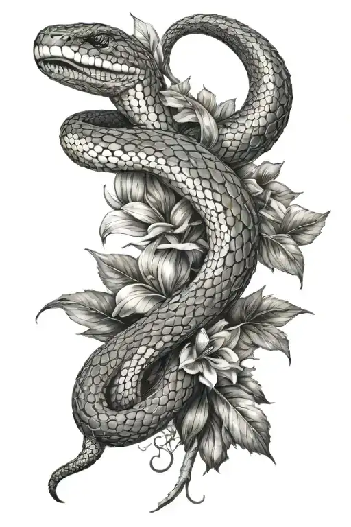Snake On Shoulder Sleeve