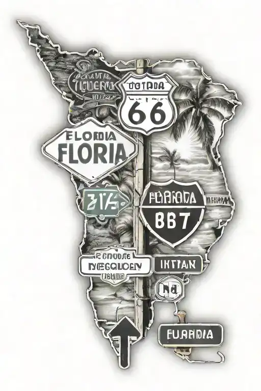 Florida Highway Signs Hanging