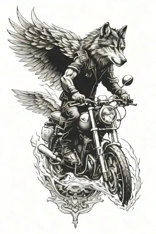 Road Motorcycle Wolf Death Angel