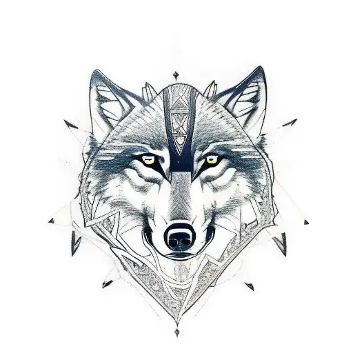 Wolf Riding A Motorcycle Through A Forest