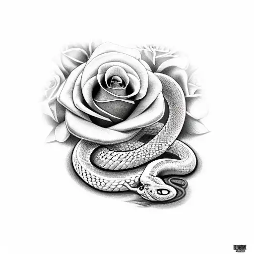 Snake With Roses