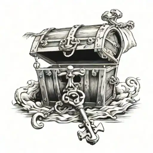 Pirate Key And Treasure Chest