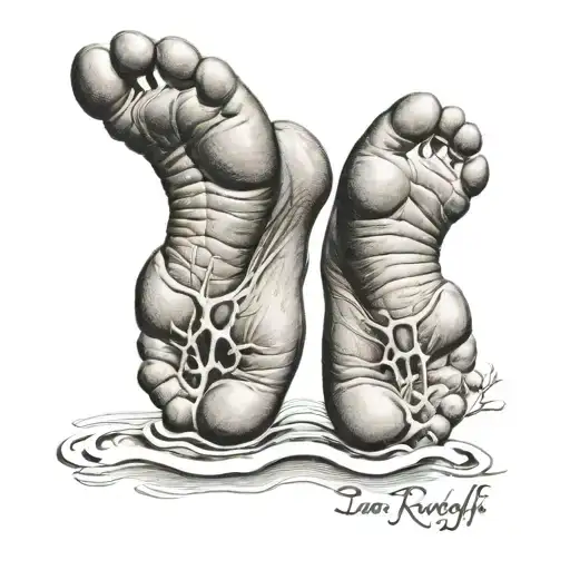 Baby Foot Print With Name