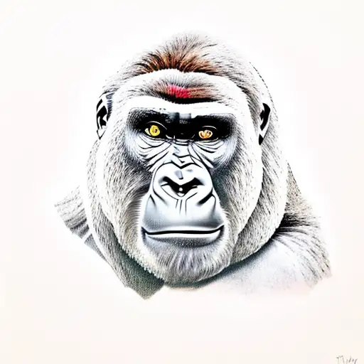 Gorilla On A Mountain