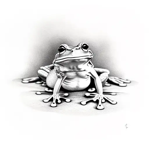 Frog With Something Around