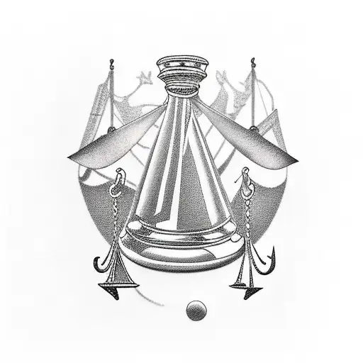 Sheet Music Forming A Gavel And Scales Of Justice