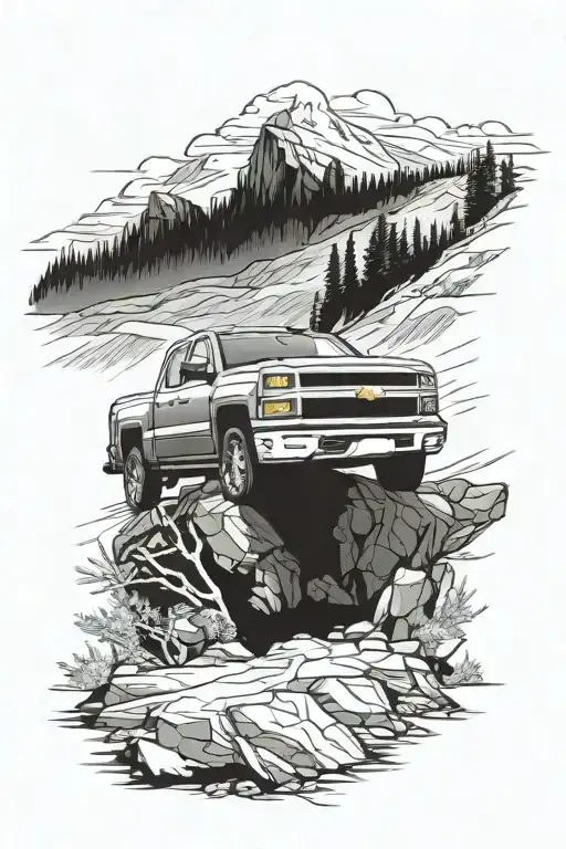 Chevrolet Silverado On Mountain Road