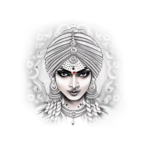 A Indian Woman With A Candle