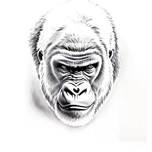 Gorilla Holding A Black Mamba Snake