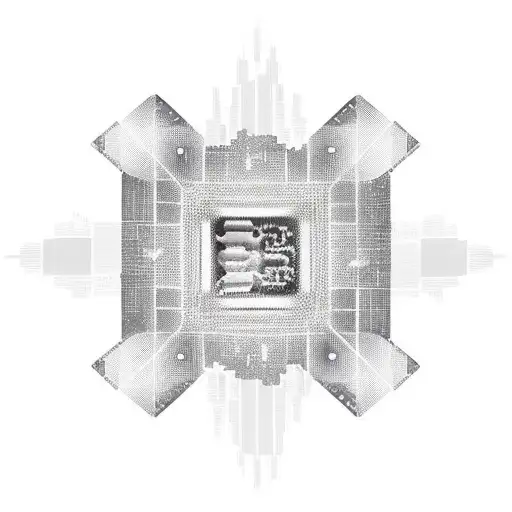 A Realistic Computer Chip Forming The Shape Of The Chicago Skyline