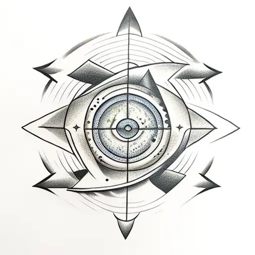 Arrow Pointed At The Milky Way