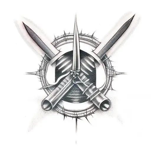 Barbed Wire With Sword