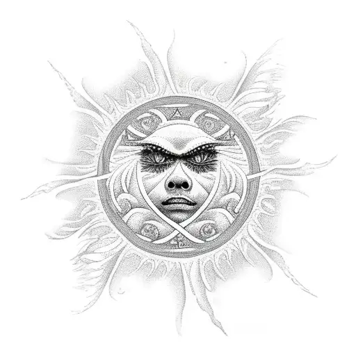 Beach With Palms Rising Sun Back Drop