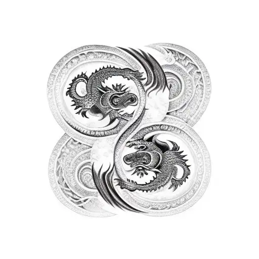 Dragon And Tiger Estilo Yin Yang