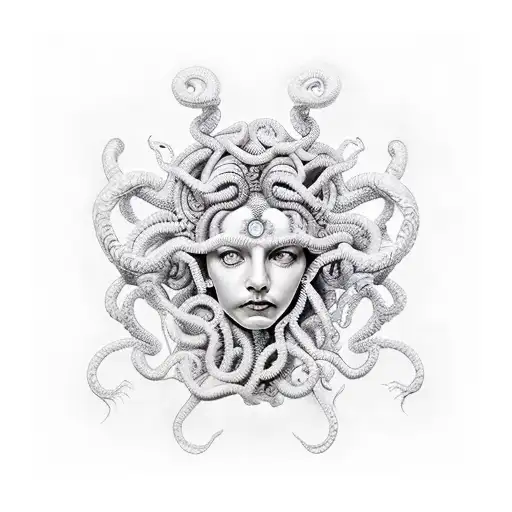 Medusa Linda E Com Os Olhos Vibrantes E Sexys