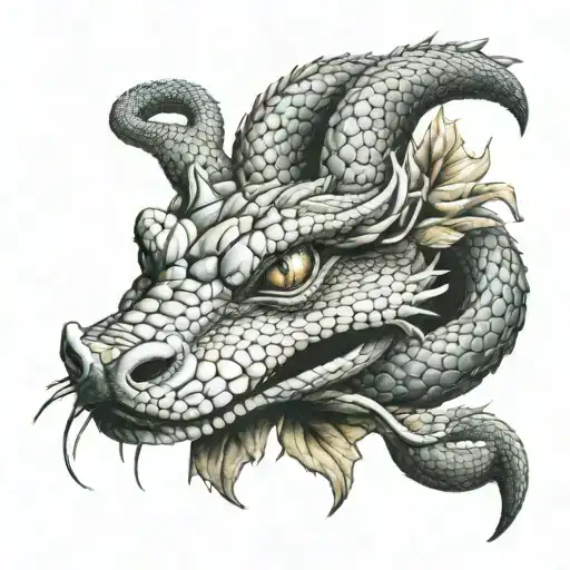 Snake And Dragon Face