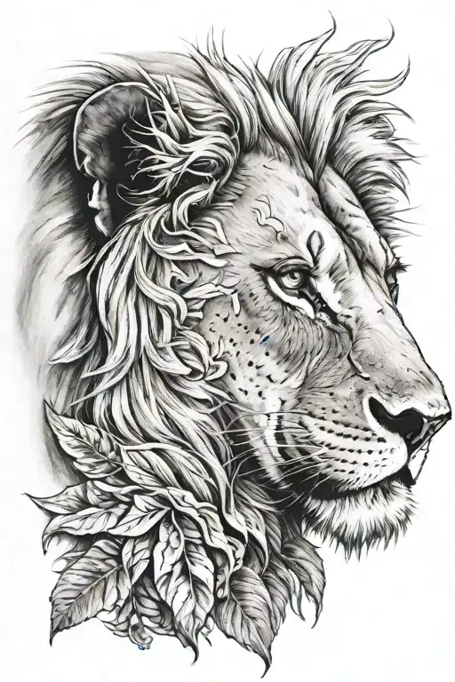 Lion With Half Skull Head