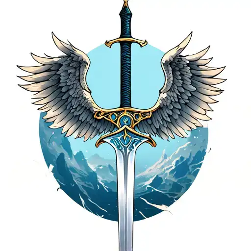 Sword With Open Wings