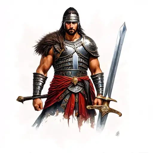 Gladiator With A Sword In