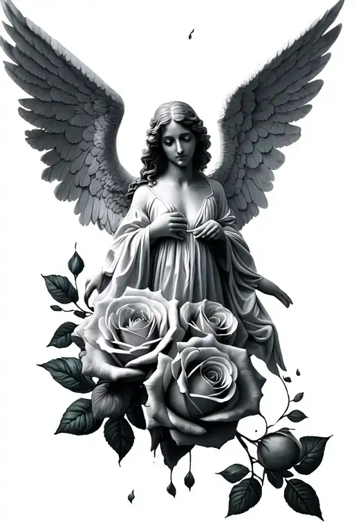 Roses And An Angel Falling
