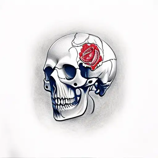 Bloody Skull Split Open