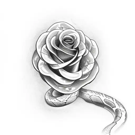 Snake With Roses