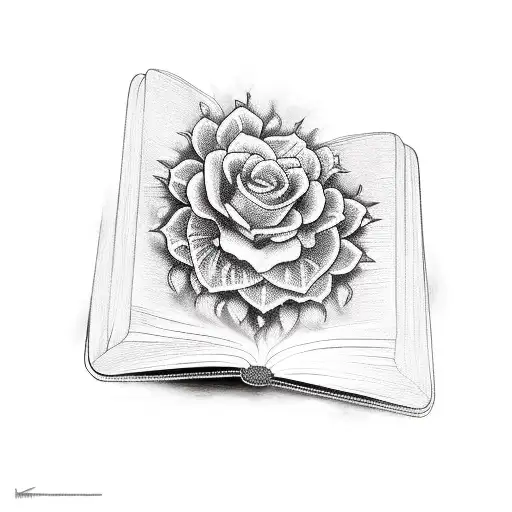 Open Book With Torch