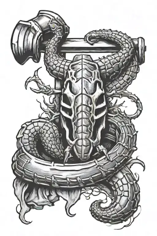 Scandinavian Ax With Scorpion