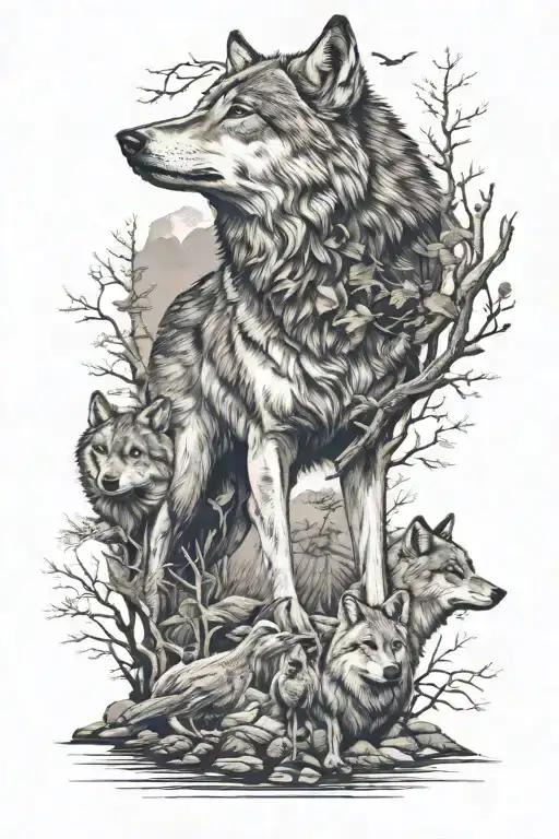 Wolf Birds Hiking