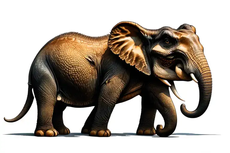 Elephant Giraffe Dinosaur Surrounded