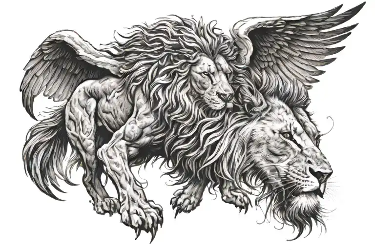 Lion Have Two Big Wings Sea View