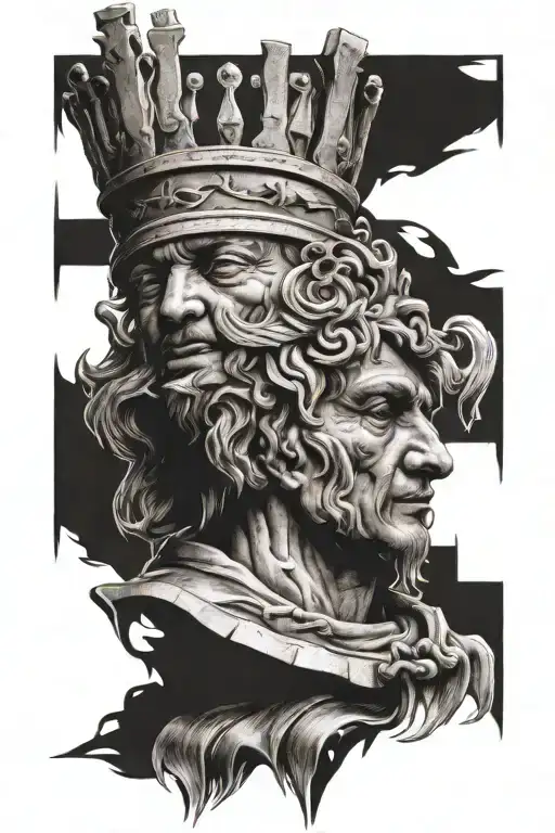 Chess King With Face