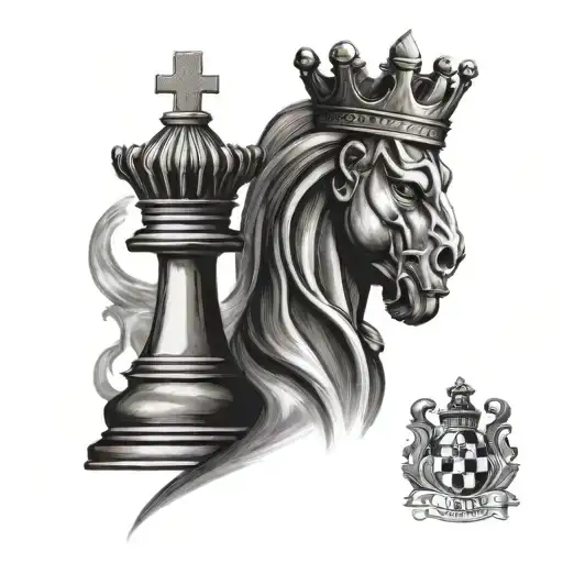 Chess Piece King And Chess Knight