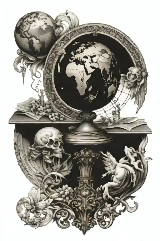 Renaissance Style Art With Globe