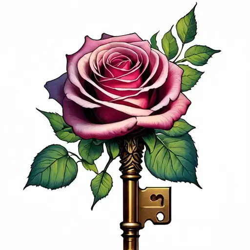 Key And Rose Intertwined