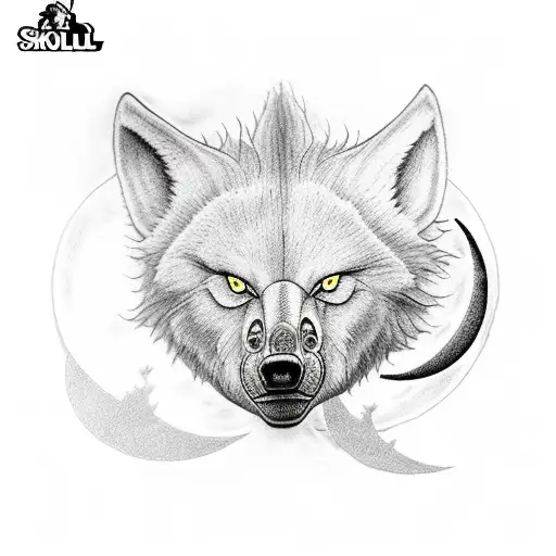 Skoll And Hati Chasing The Moon And The Sun