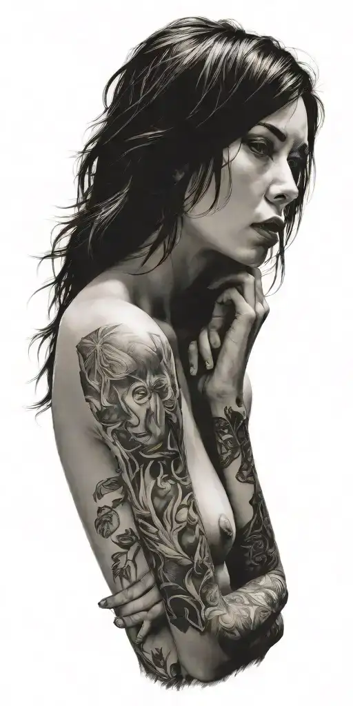 Full Nude Woman Posing