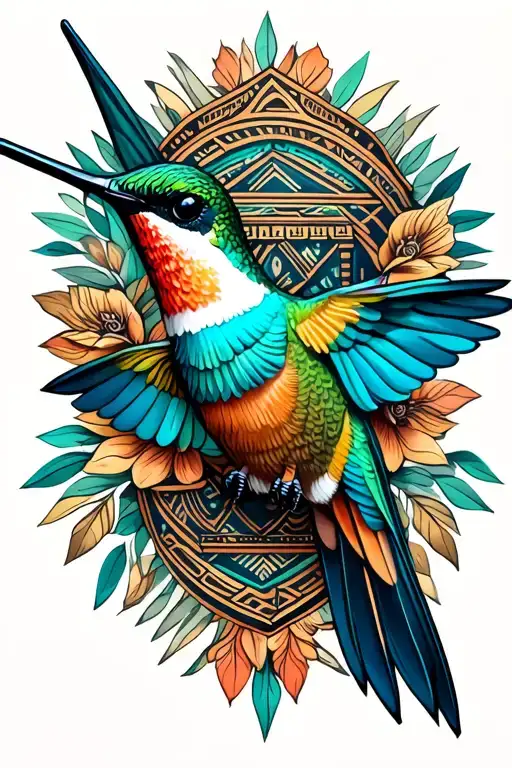 Hummingbird Aztec Symbols