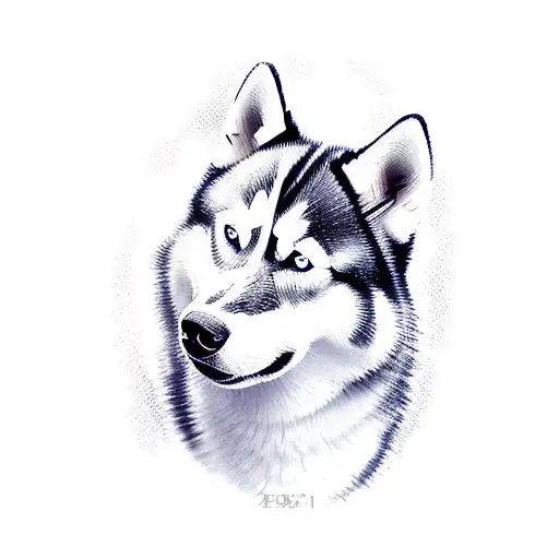 Husky Siberian Leaving Of A Magic Wand