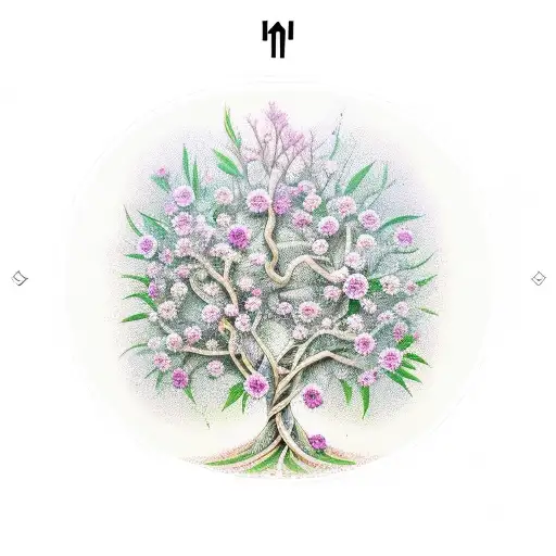 Dna Tree With Flowers