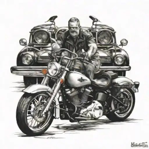 Harley Davidson And Father Son