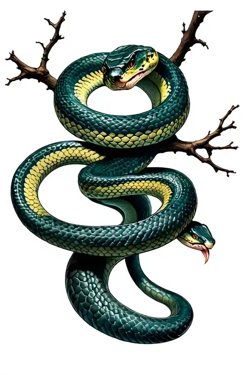 Snake On Branch