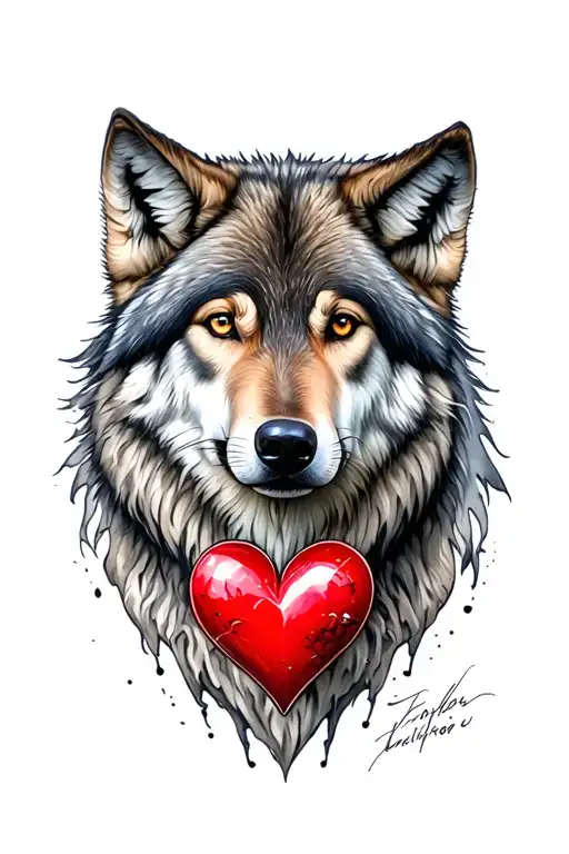 Wolf With Heart