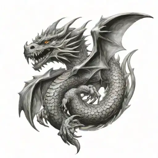 Unique Dragon Tatoo For Leader
