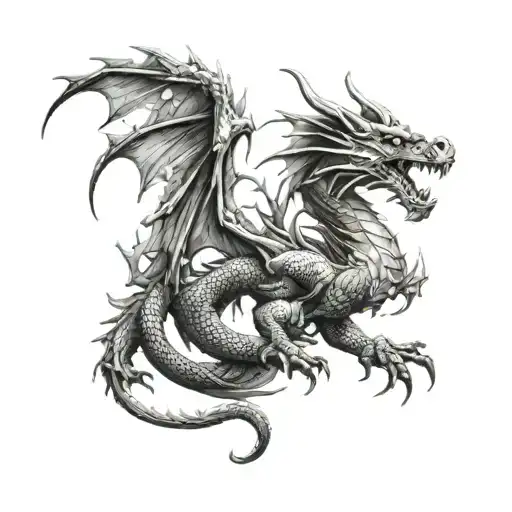 Unique Dragon Tatoo Symbol